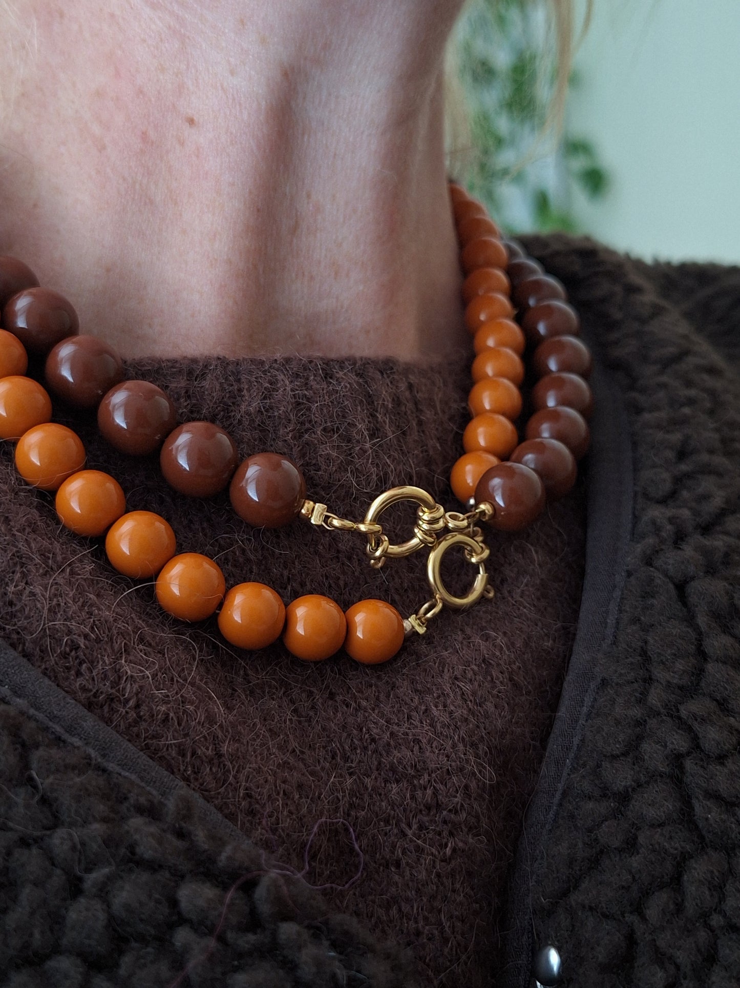 Bubble ketting Smal Dark brown