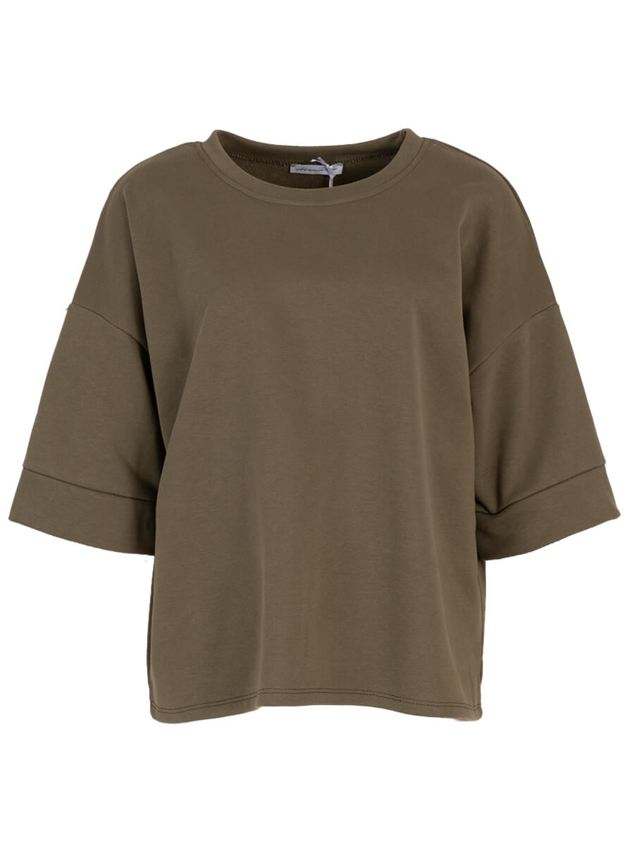 Azzuro Sweater korte mouw Army