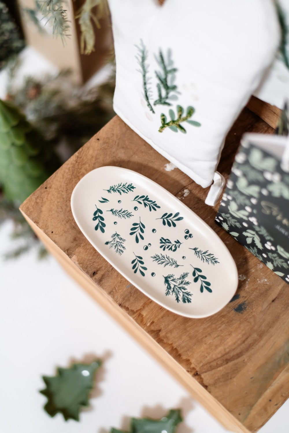 Home society Bord Branches S gebroken wit