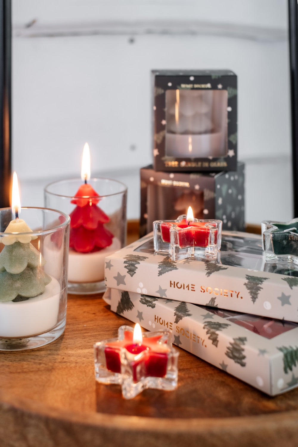 Candle Star Gift rood