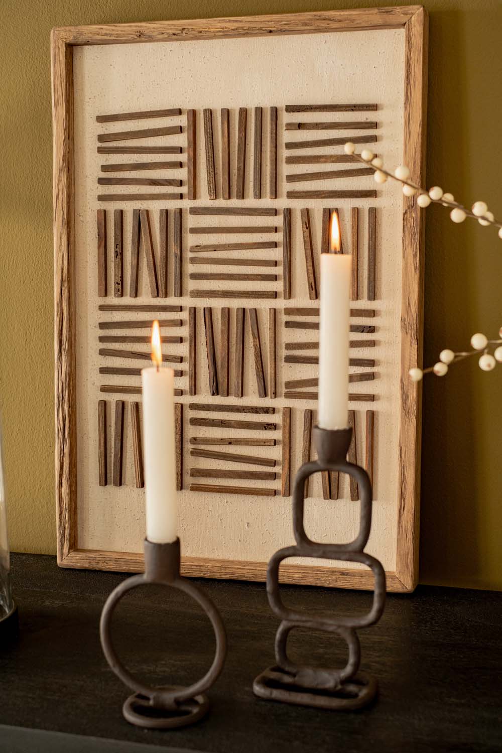 Candleholder Ripley L zwart