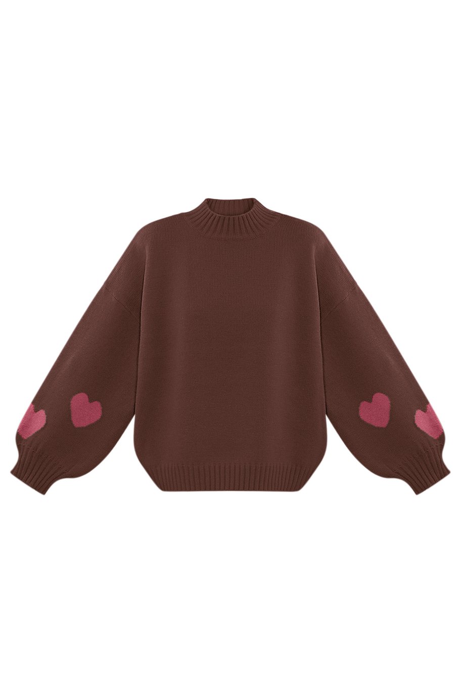 Comfort Heart trui Donkerbruin