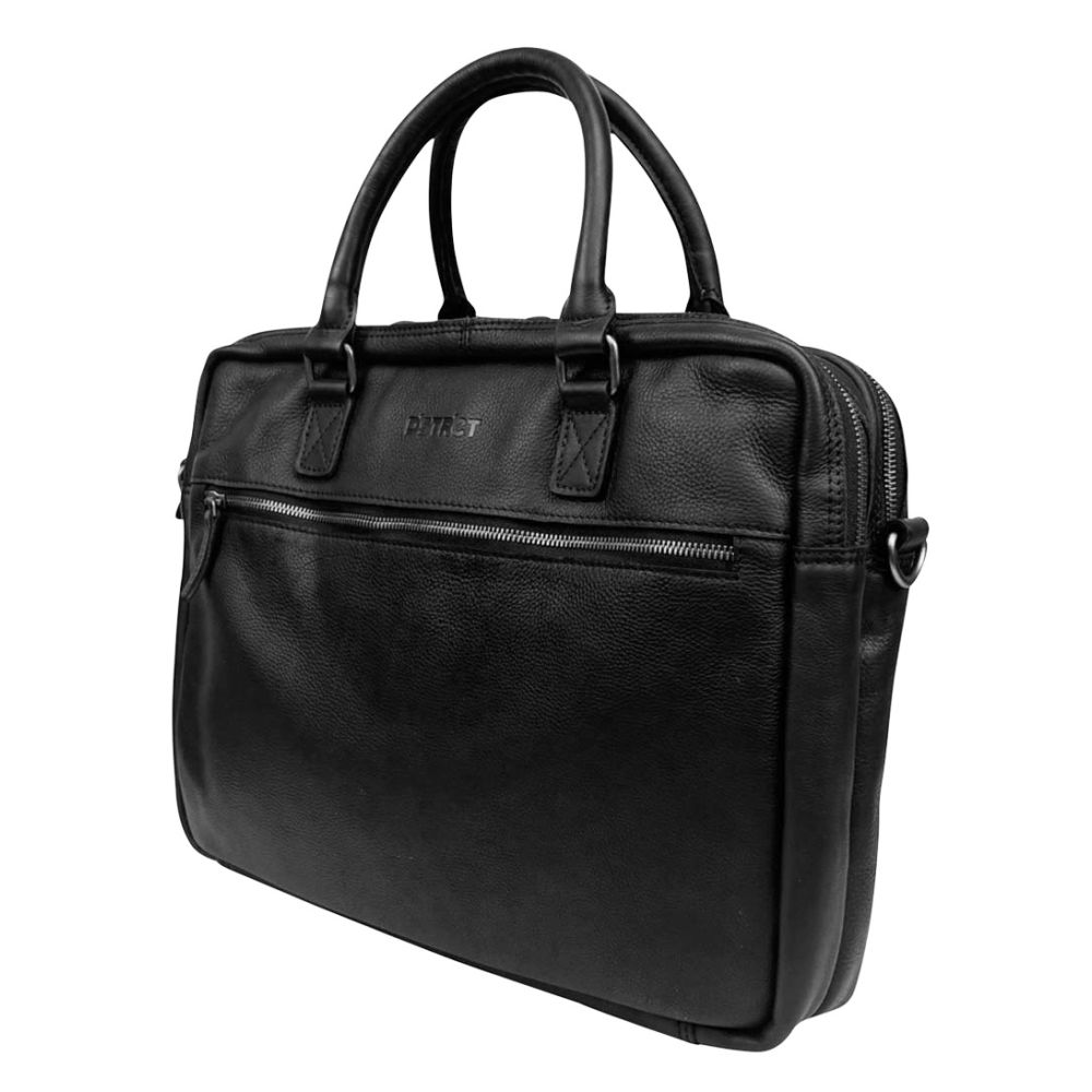 DSTRCT Preston Park Laptoptas 15.6 inch Cognac Black