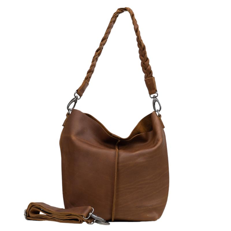 DSTRCT Preston Park Schoudertas buidel Cognac