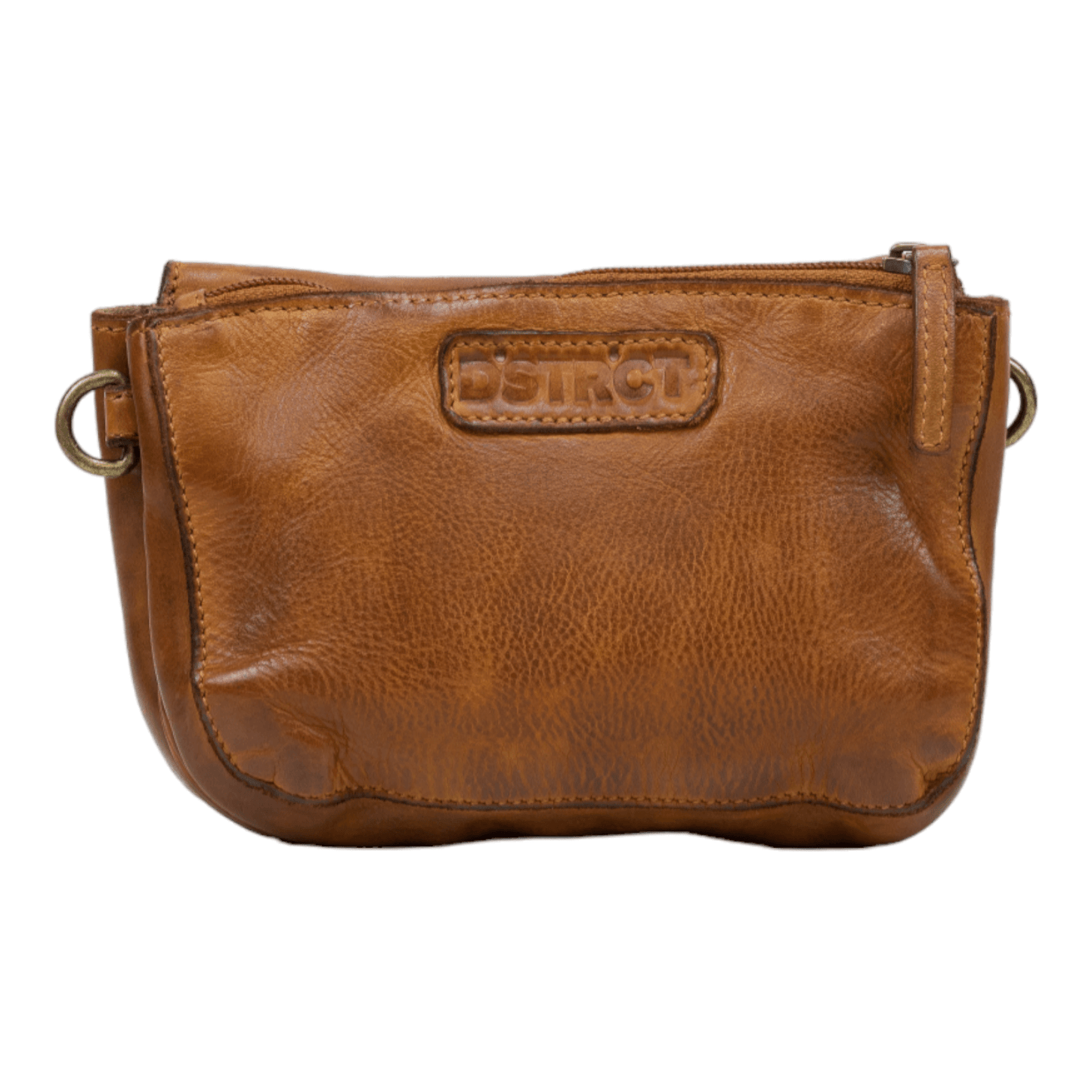DSTRCT Schoudertasje Harrington road met klep Cognac