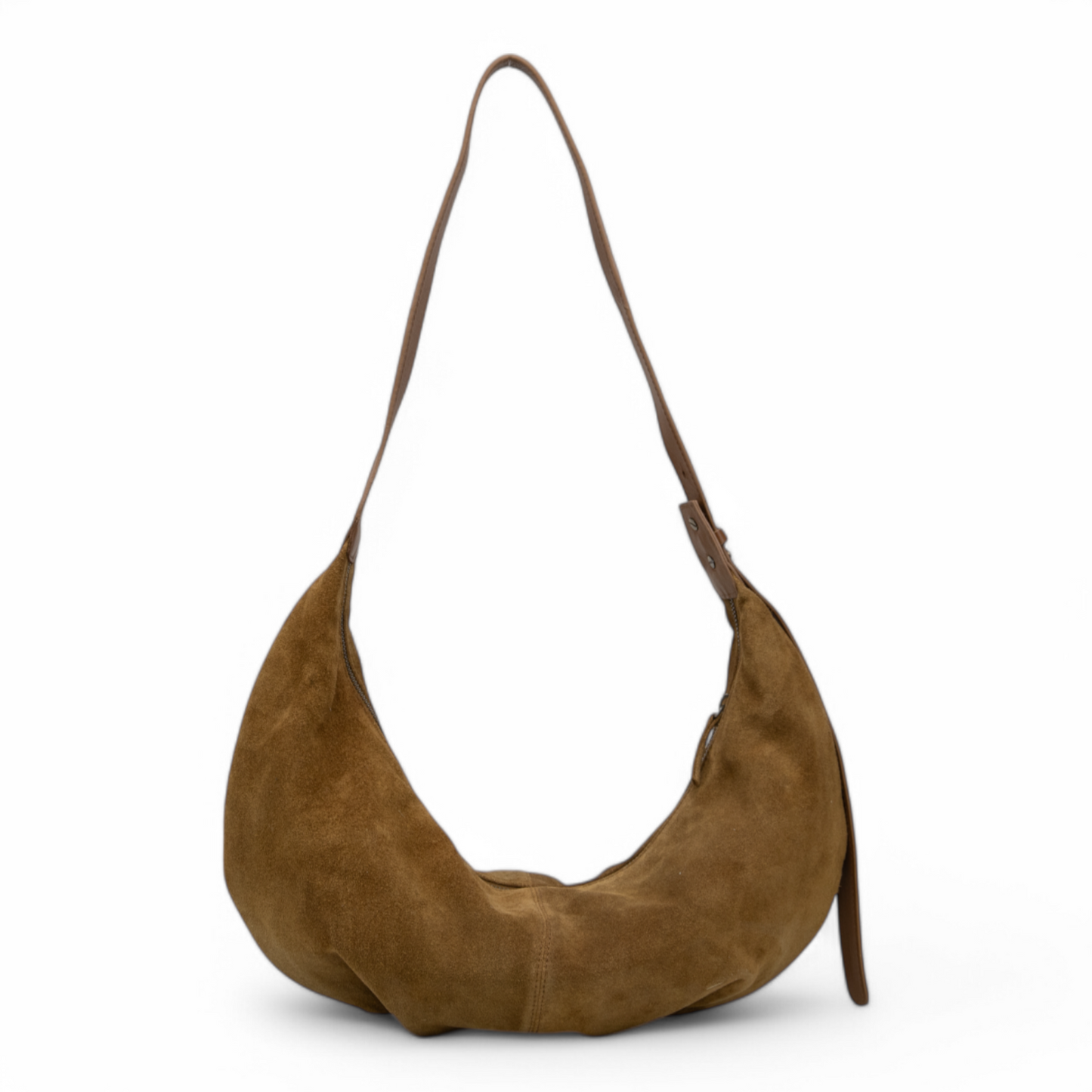 DSTRCT moon schoudertas met gesp Cognac