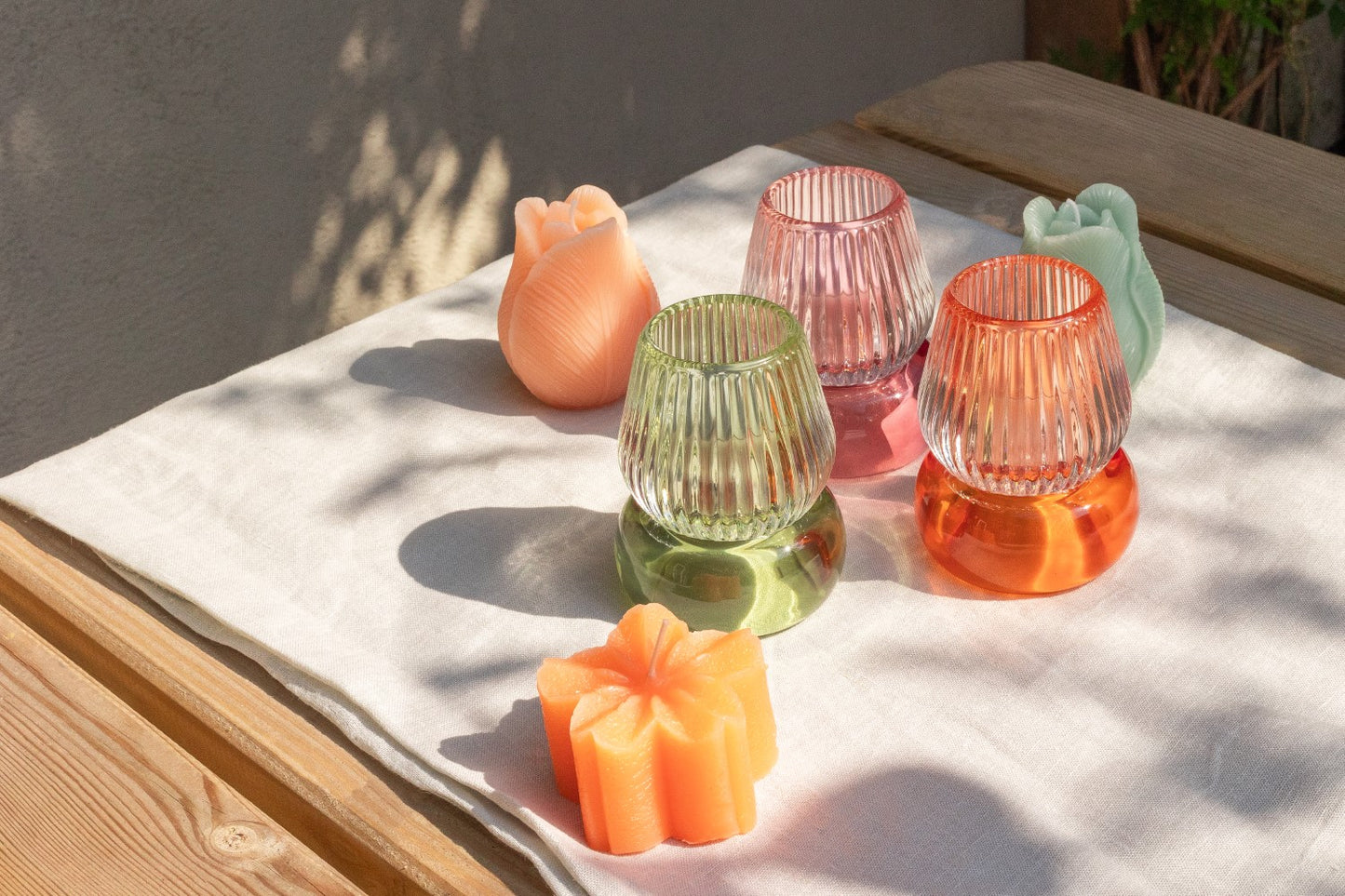 Deco Kaars Tulip celadon 1 stuk