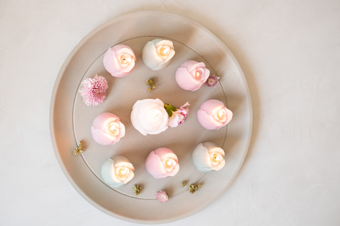 Deco Kaars Tulip greige 1 stuk