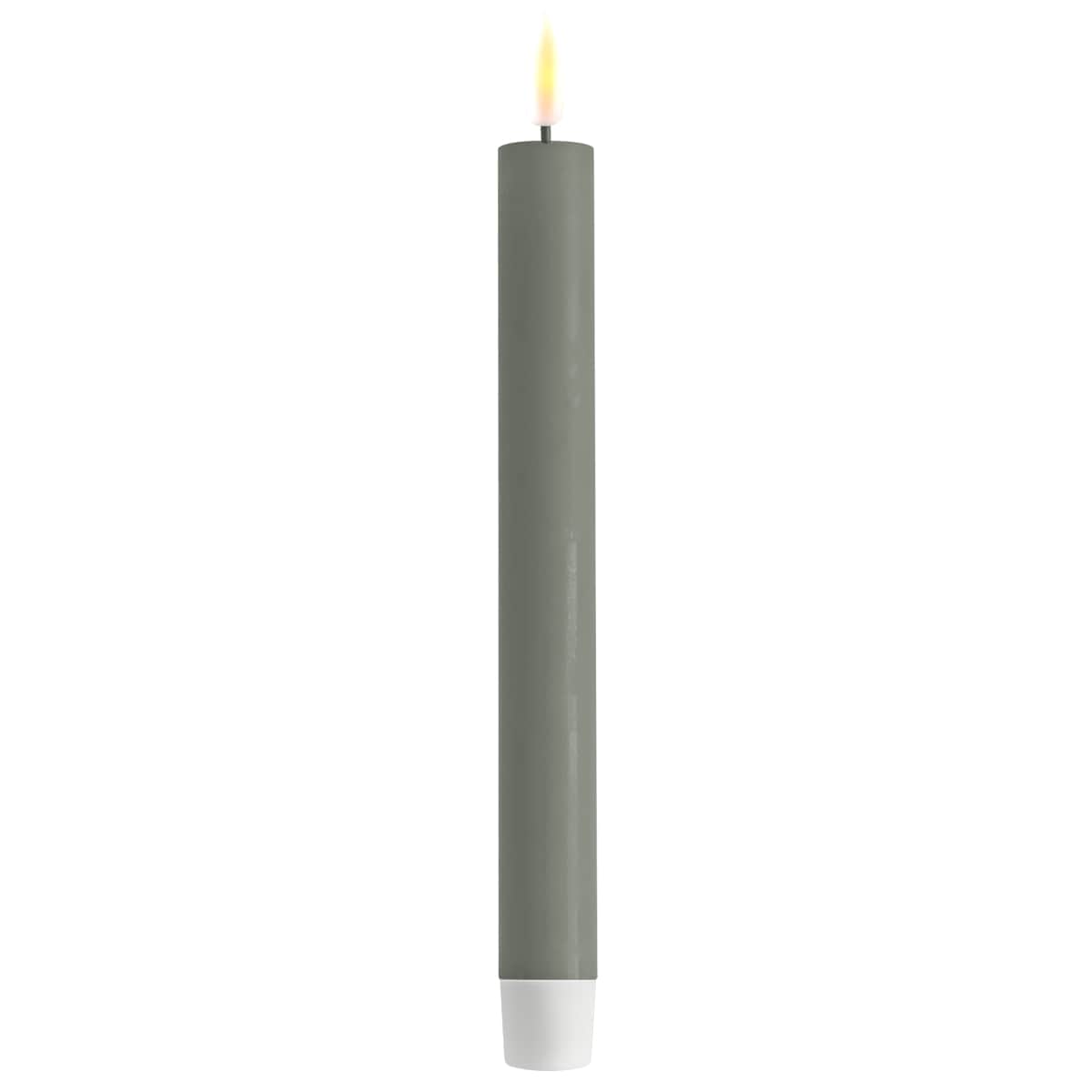 DeluxeHomeart LED dinner kaars 24cm -salvie green 2 stuks
