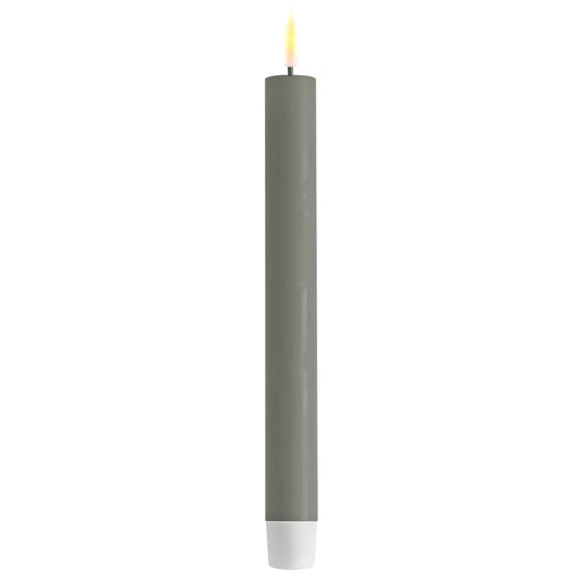 DeluxeHomeart LED dinner kaars 24cm -salvie green 2 stuks