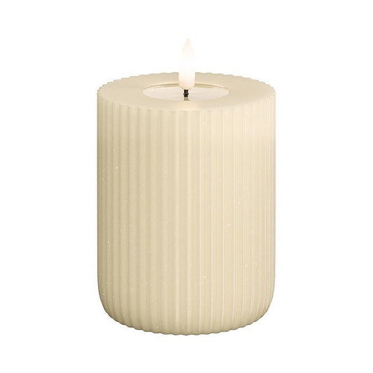 DeluxeHomeart LED solid stripe 8x10 cream