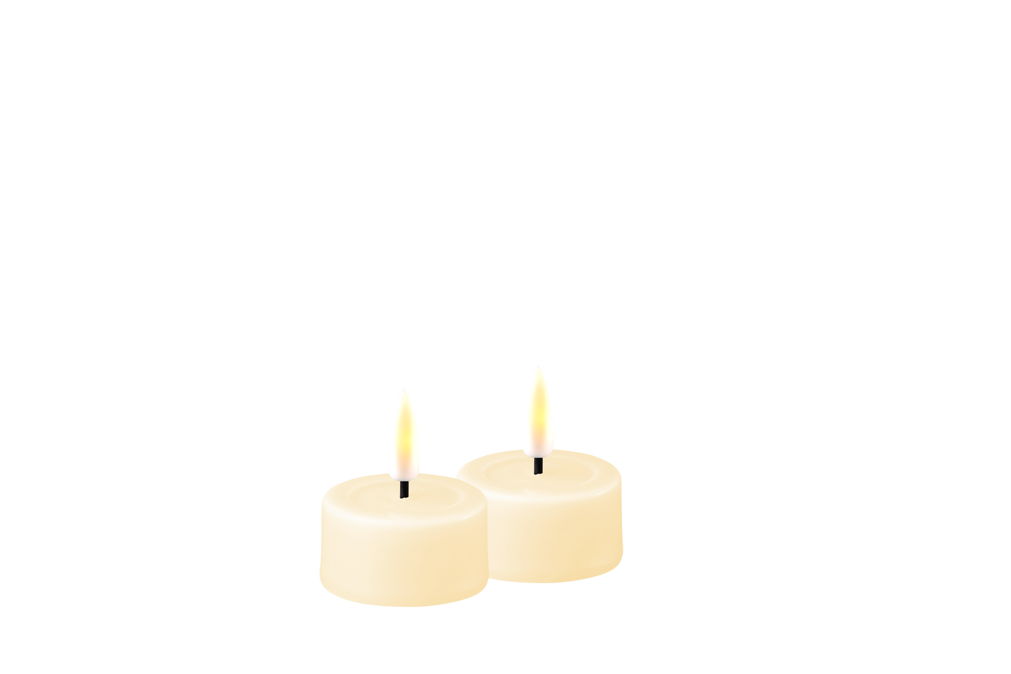 DeluxeHomeart LED waxinelicht s - cream 2 stuks