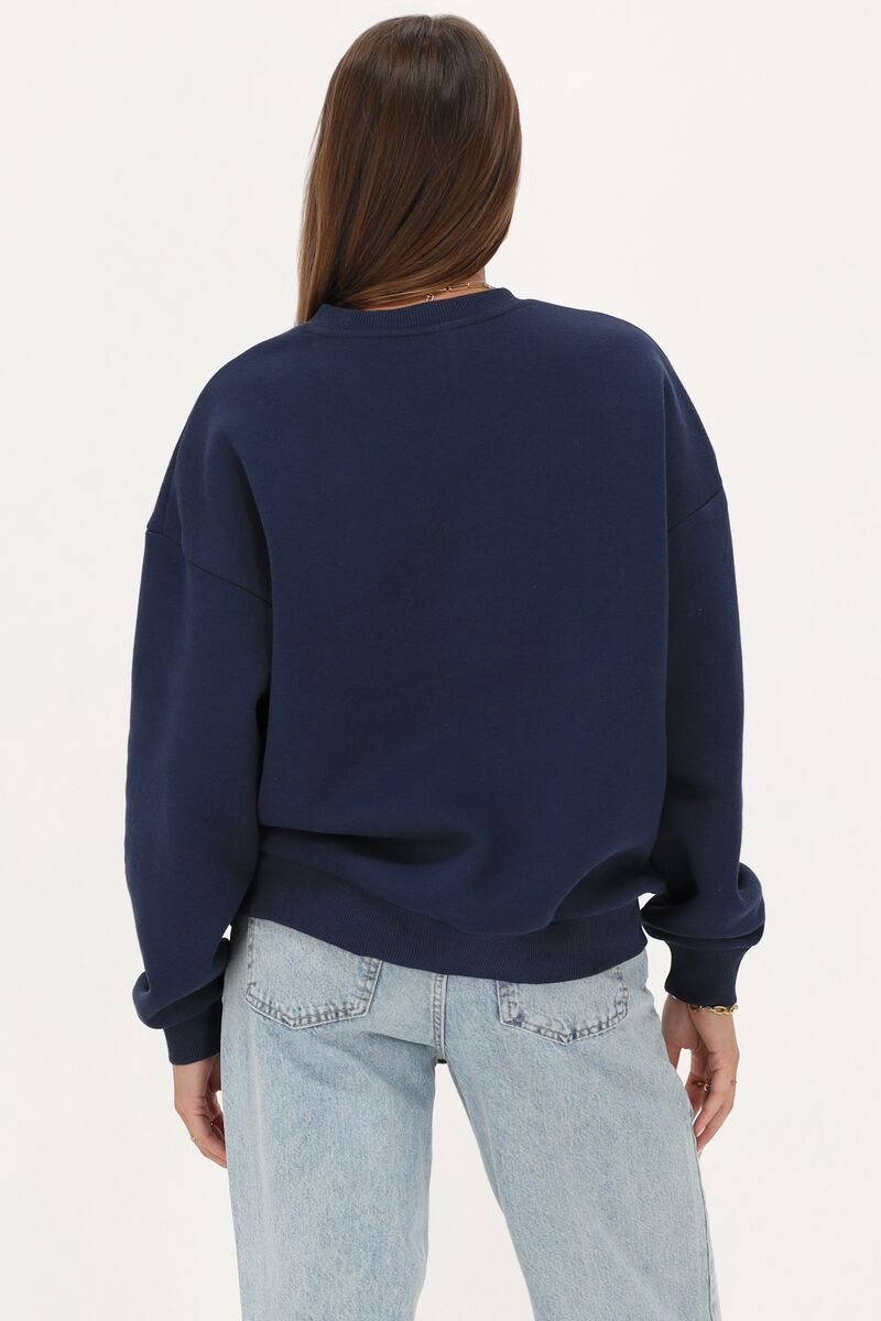 Donkerblauwe sweater "Hotel amour" Donkerblauw