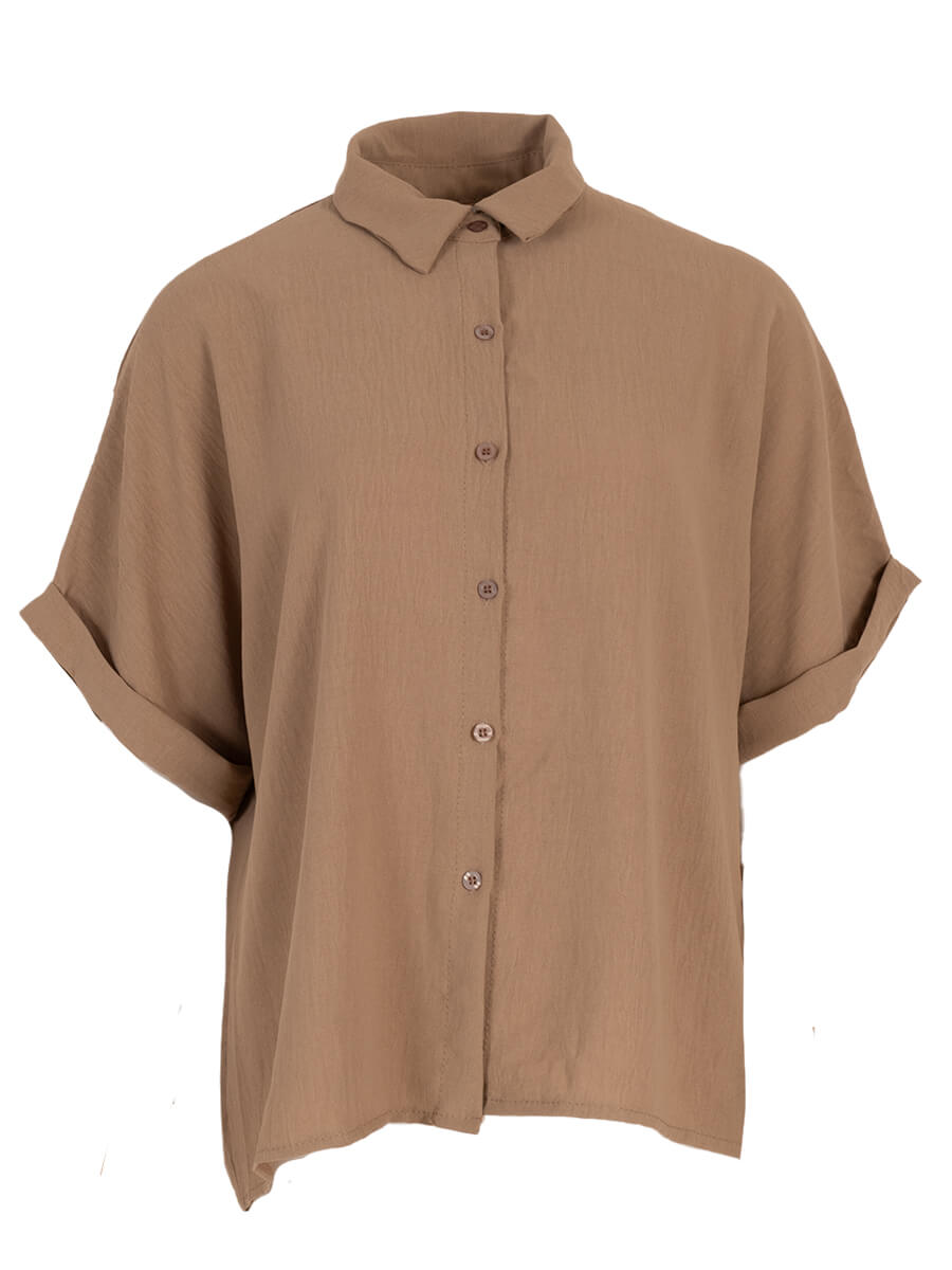 Doorknoop blouse one size camel