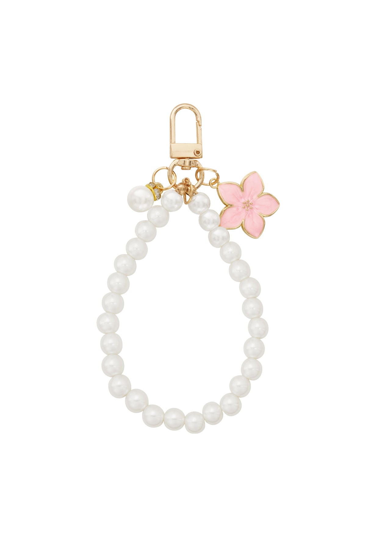 Flower pendant pearls pink