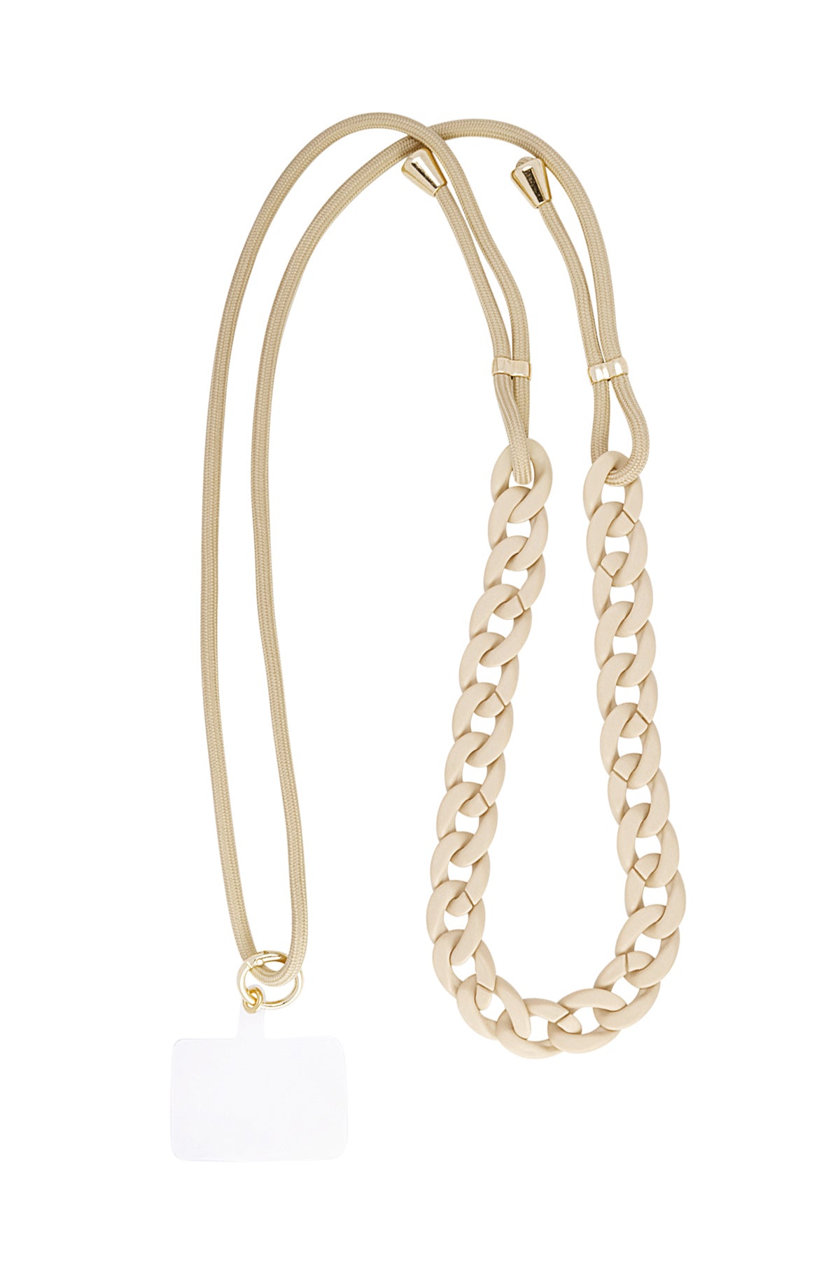 Geschakeld telefoonkoord - beige