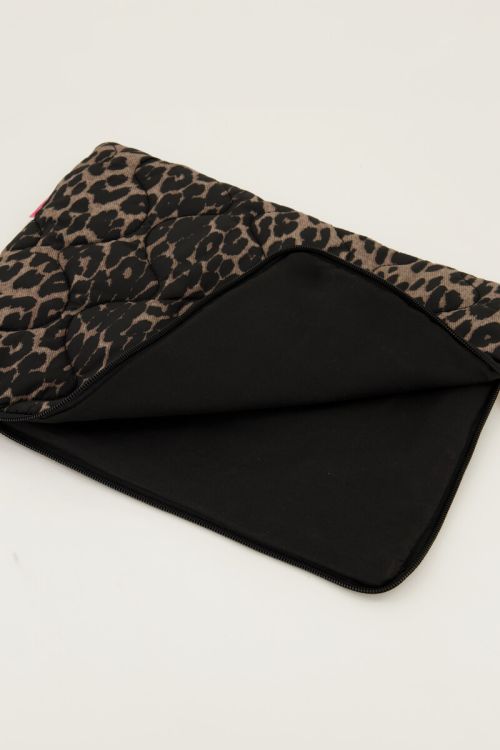 My Jewellery Gewatteerde laptop hoes met panterprint