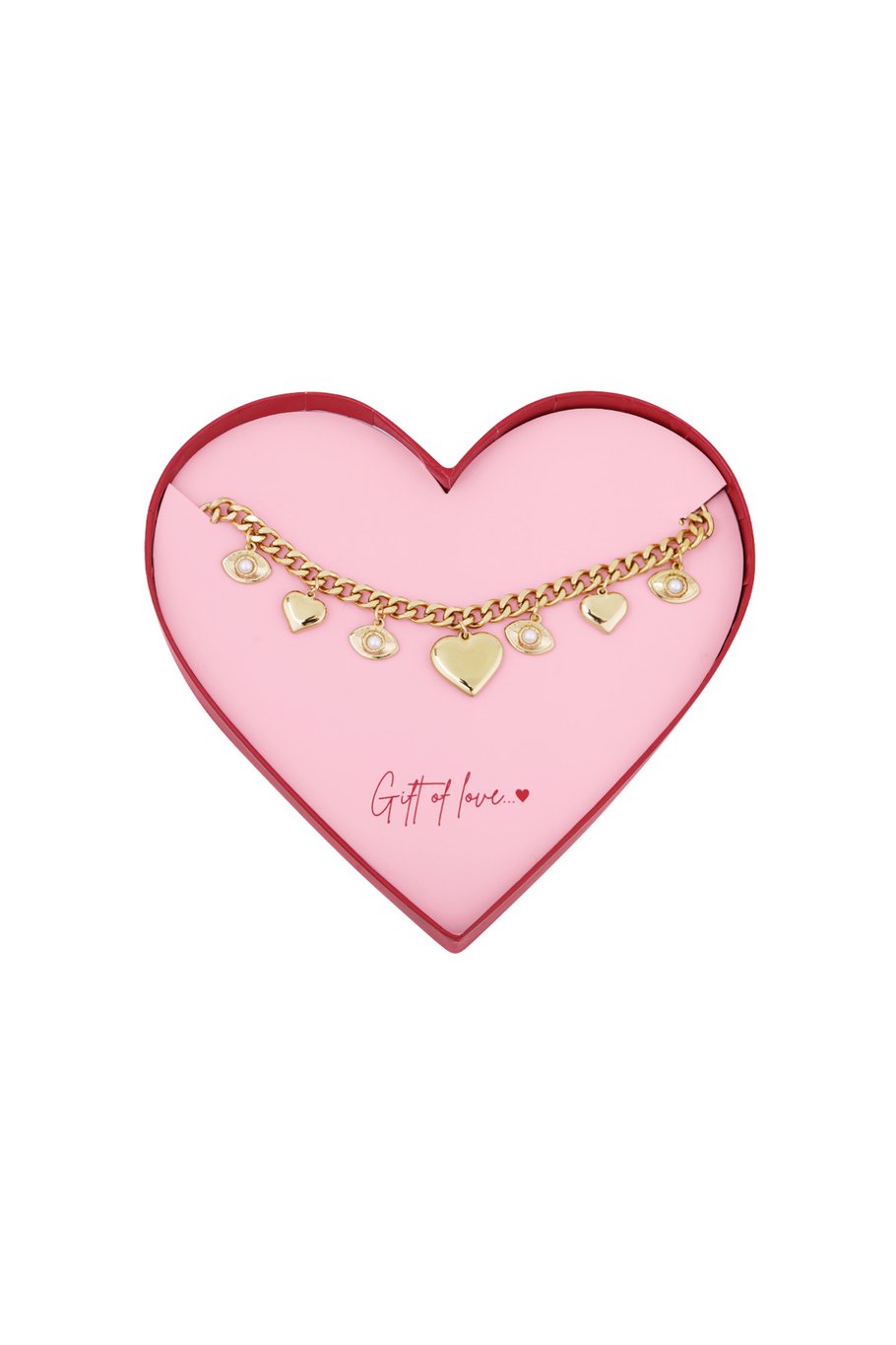 Gift of love Stainless steel Ketting eyes on you Goud