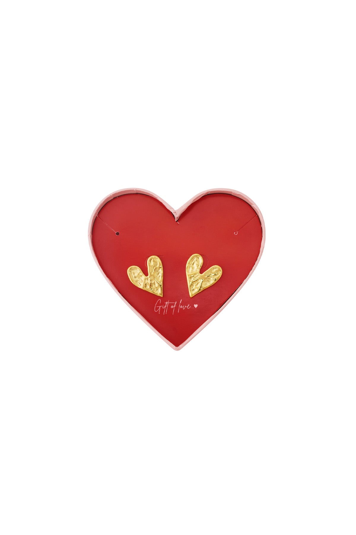 Gift of love hartjes oorbellen Goud