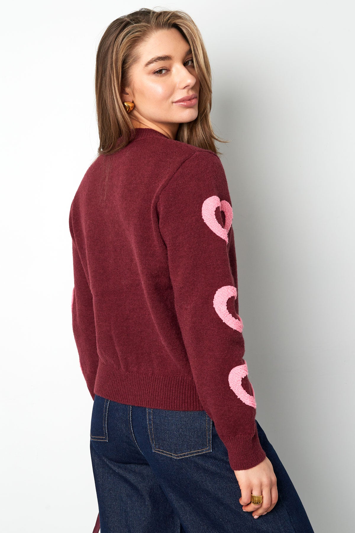 Gimme Amour sweater Wijnrood