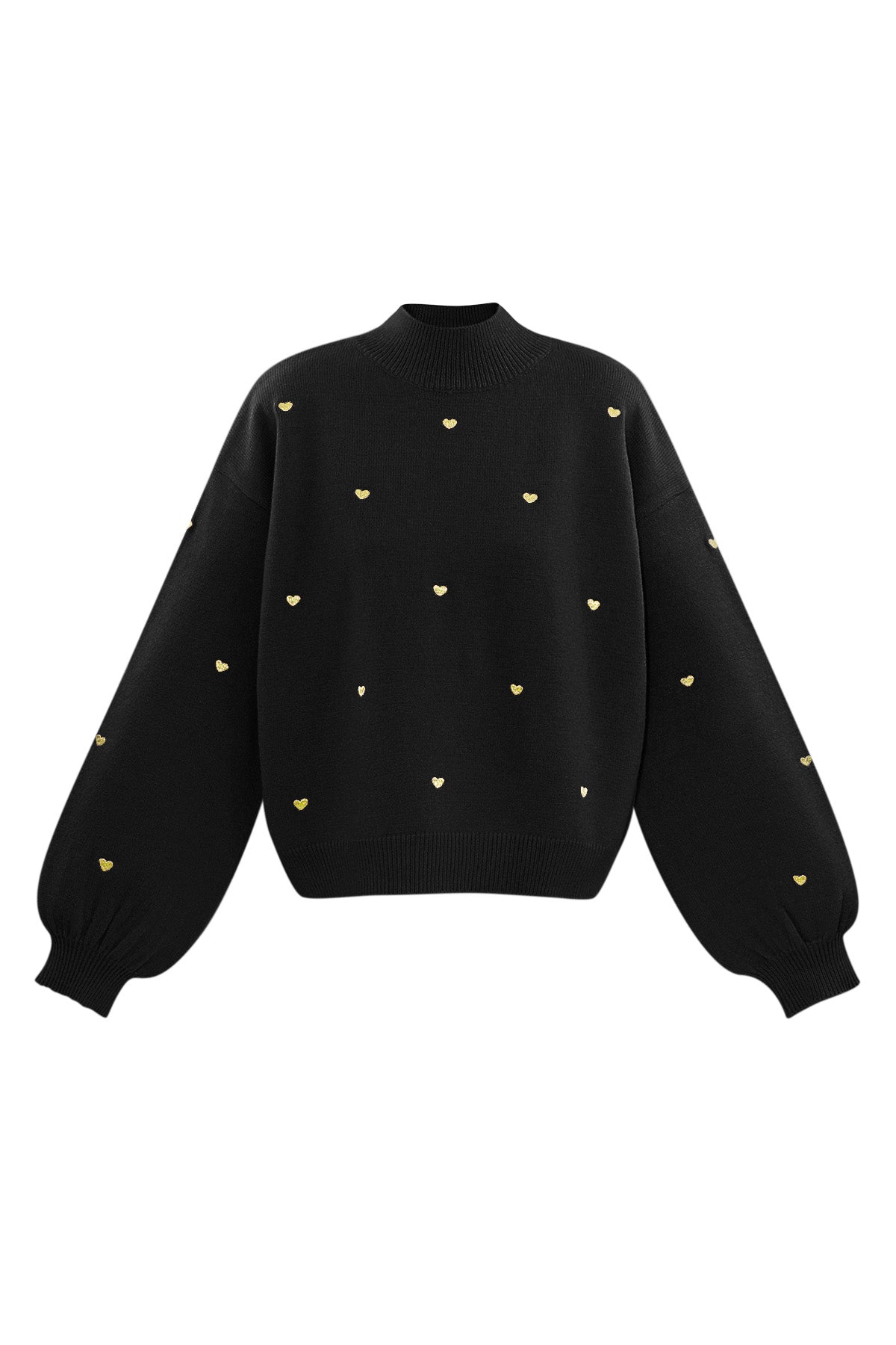 Gimme Sweetheart Charm sweater Zwart