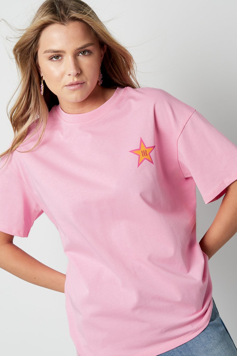 Gimme T-shirt stars Roze