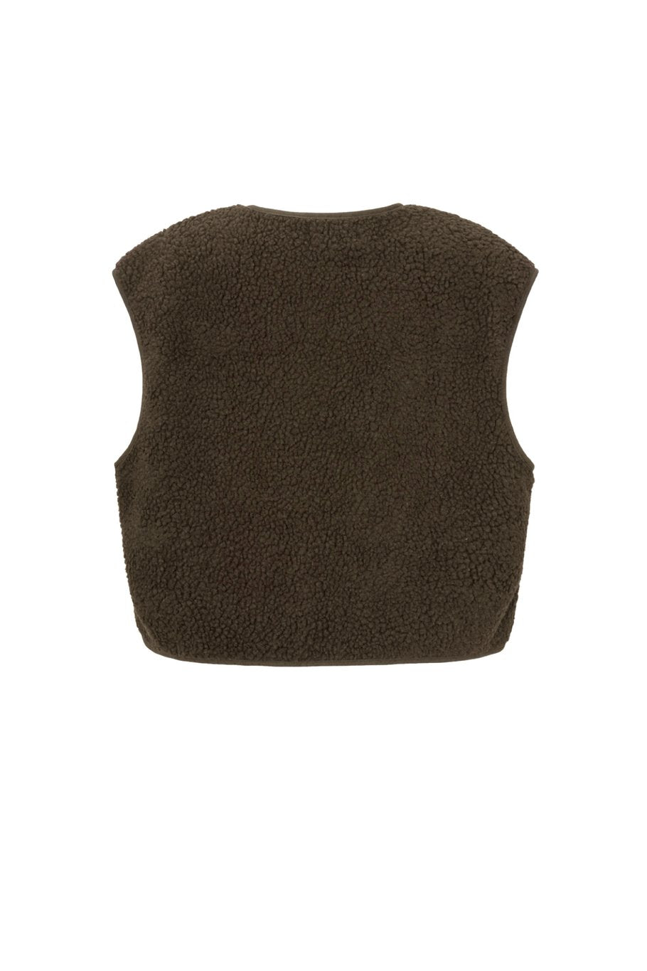 Gimme fluffy Teddy vest Donkerbruin