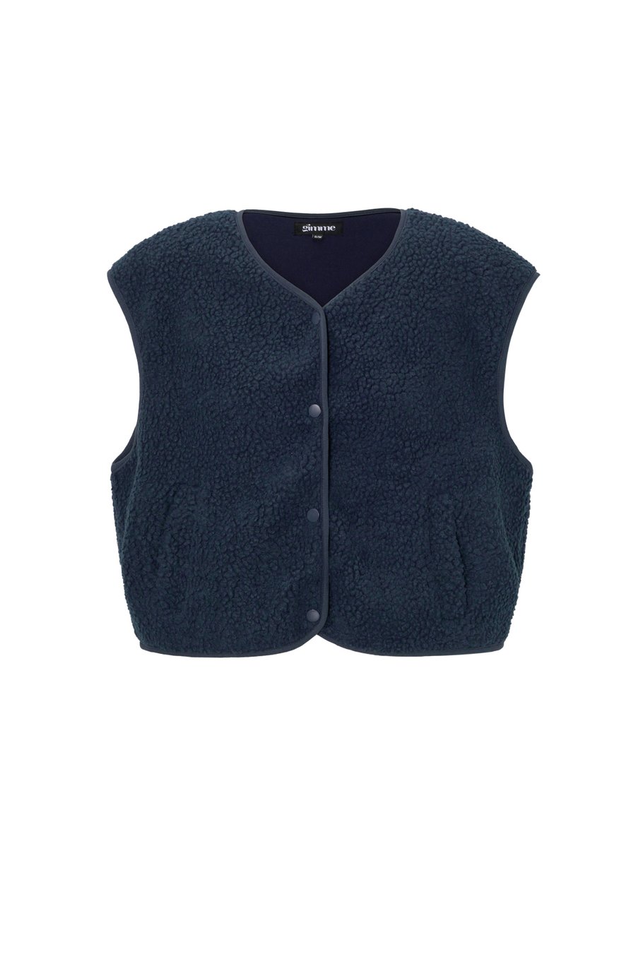 Gimme fluffy Teddy vest Navy