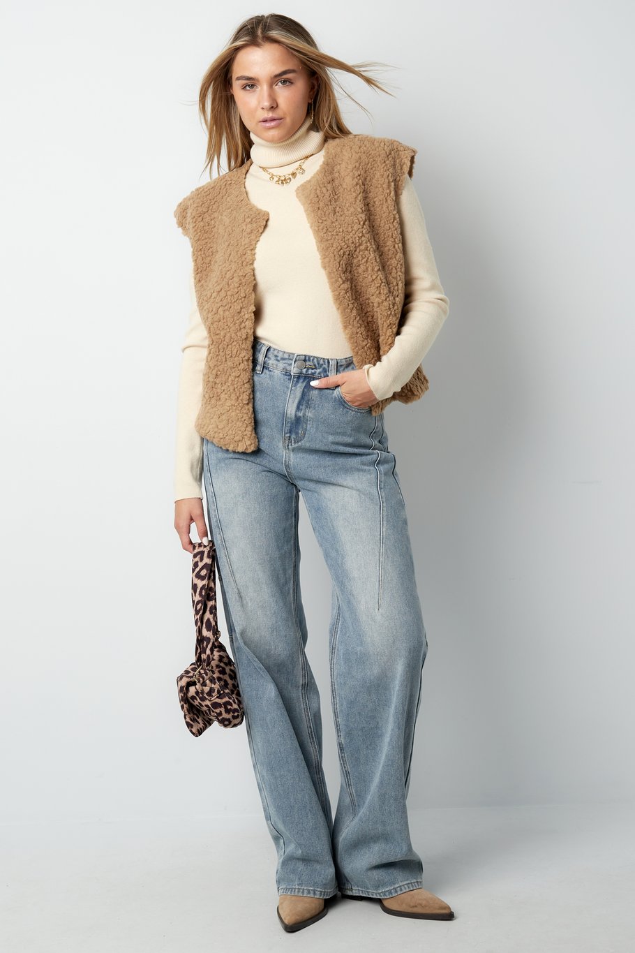Gimme teddy vest Beige