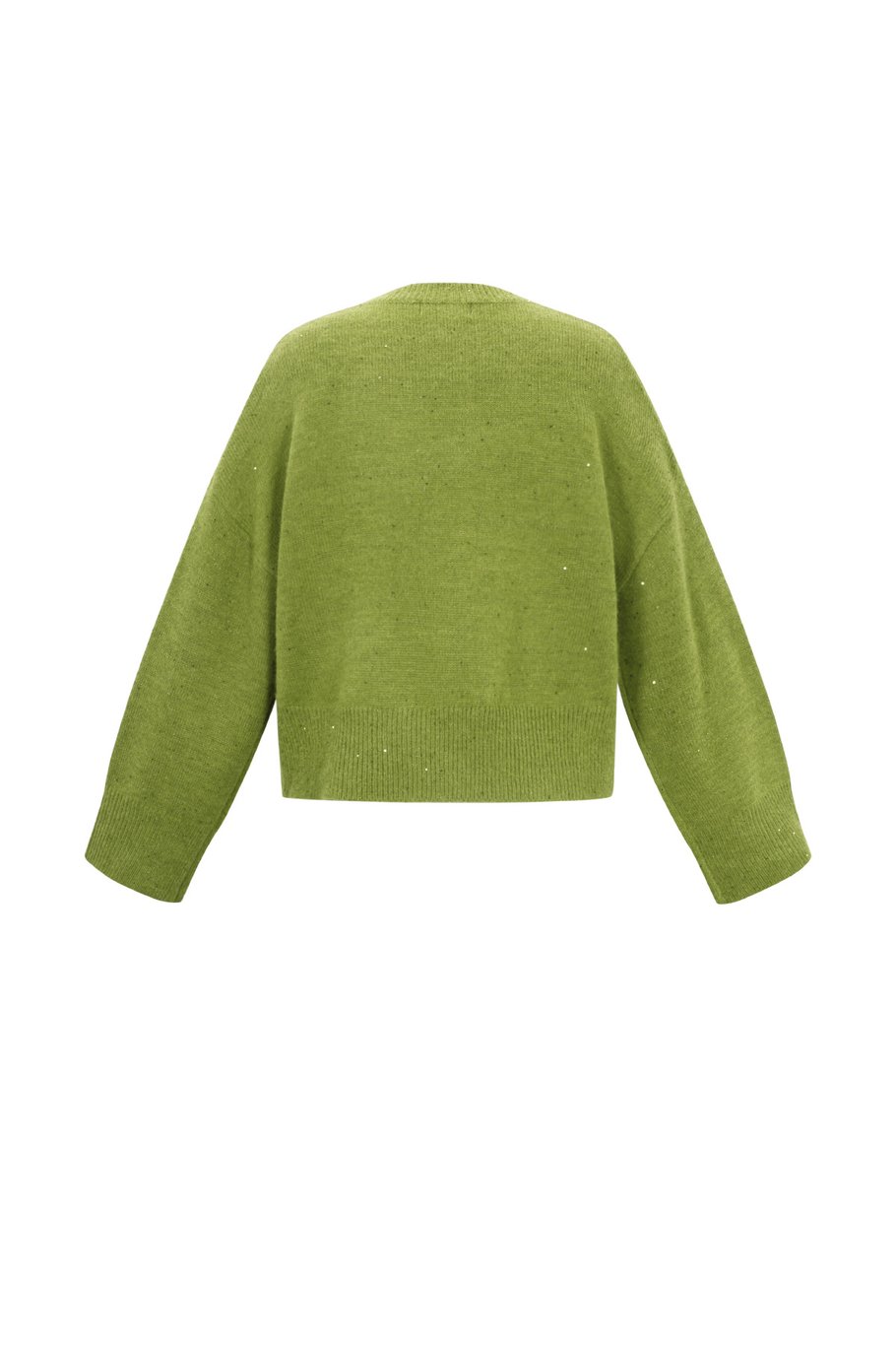 Glinsterende gebreide trui Groen