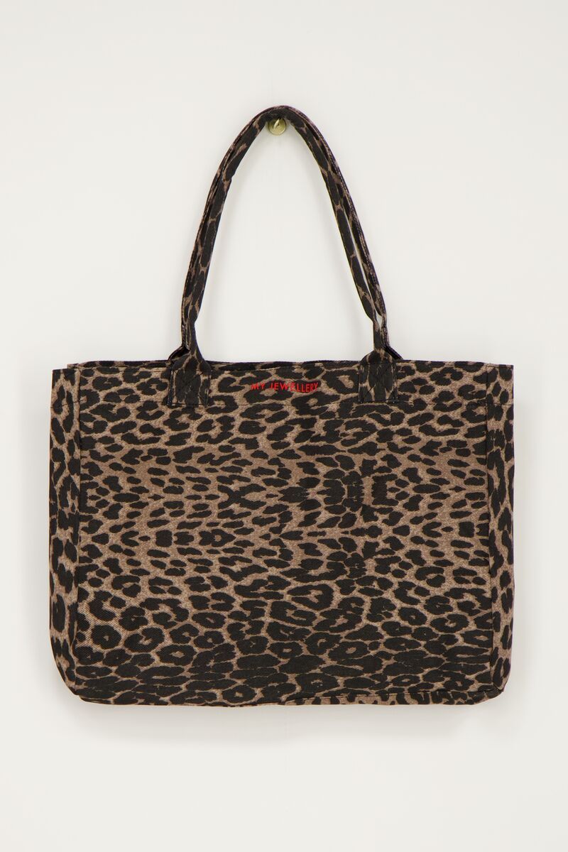 My Jewellery Grote shopper met panterprint