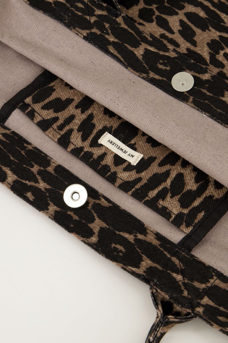 My Jewellery Grote shopper met panterprint