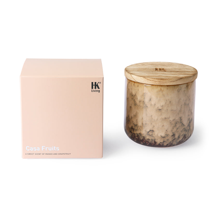 HKliving Ceramic scented candle: casa fruits