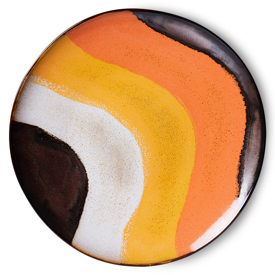 HKliving Dinner plates retro wave 1 stuk
