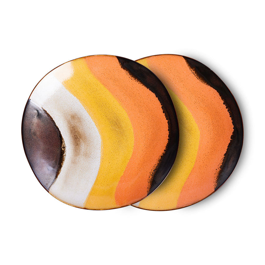 HKliving Side plate retro wave 1 stuk