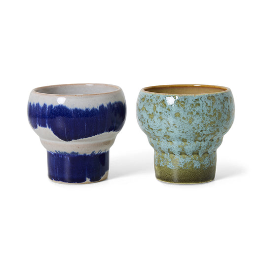 HKliving lungo mugs, symbolist (set of 2)