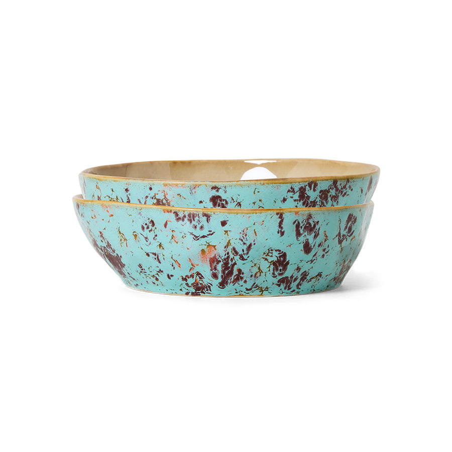 HKliving pasta bowls, patina (set of 2)