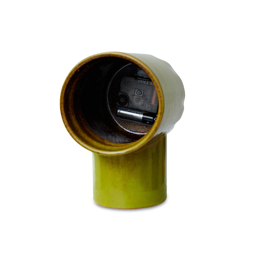 HKliving retro ceramic clock olive