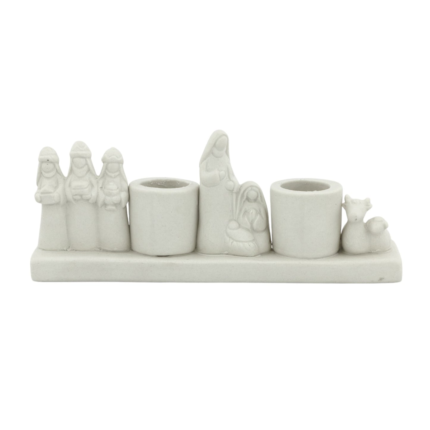 Kandelaar Nativity wit