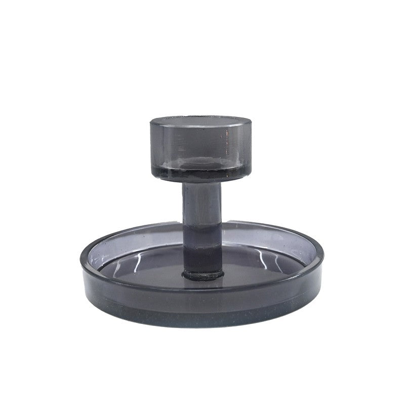 Kandelaar voor XL Kaars glas S Grey