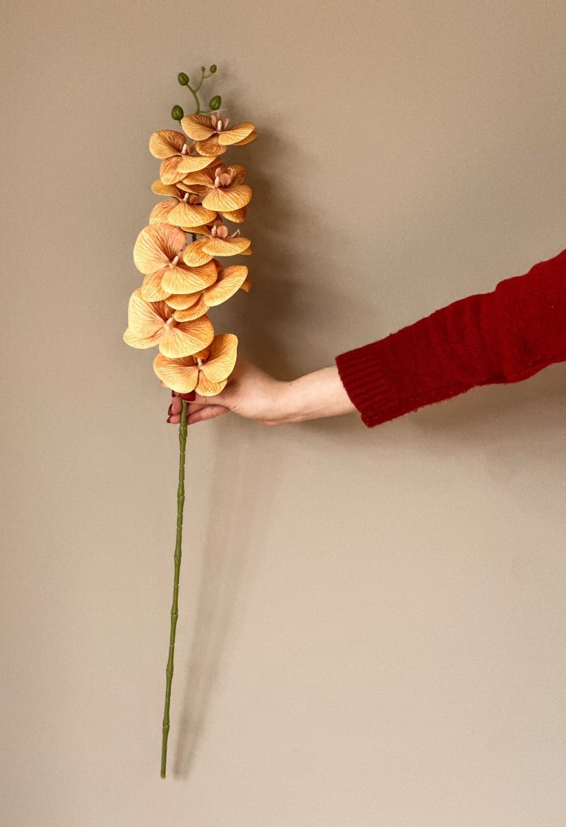 Kunstbloem Orchidee oranje