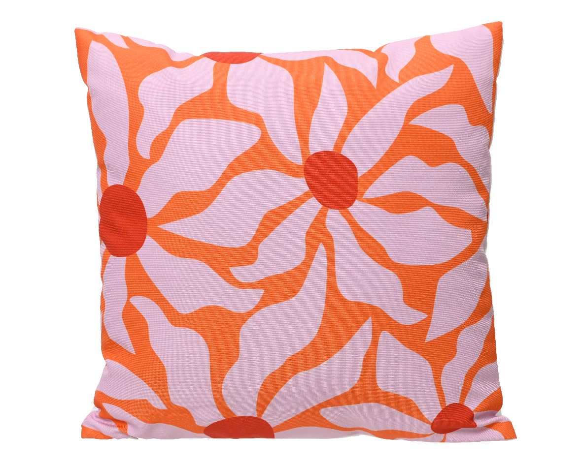 Kussen polyester buiten roze/kleur