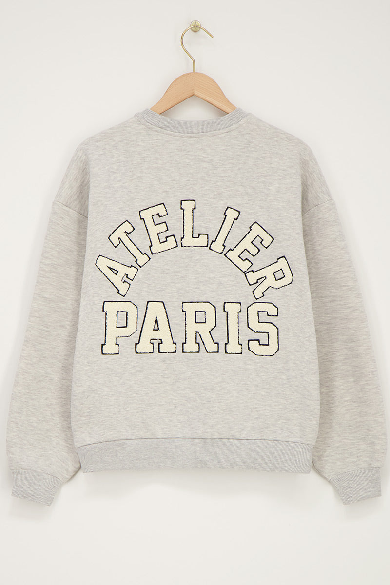 My Jewellery sweater "Atelier paris" Grijs