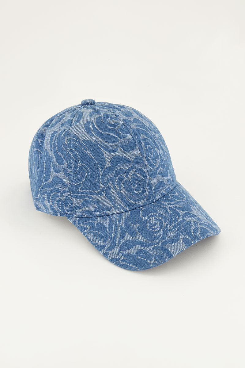 My jewellery Blauwe denim pet met rozen