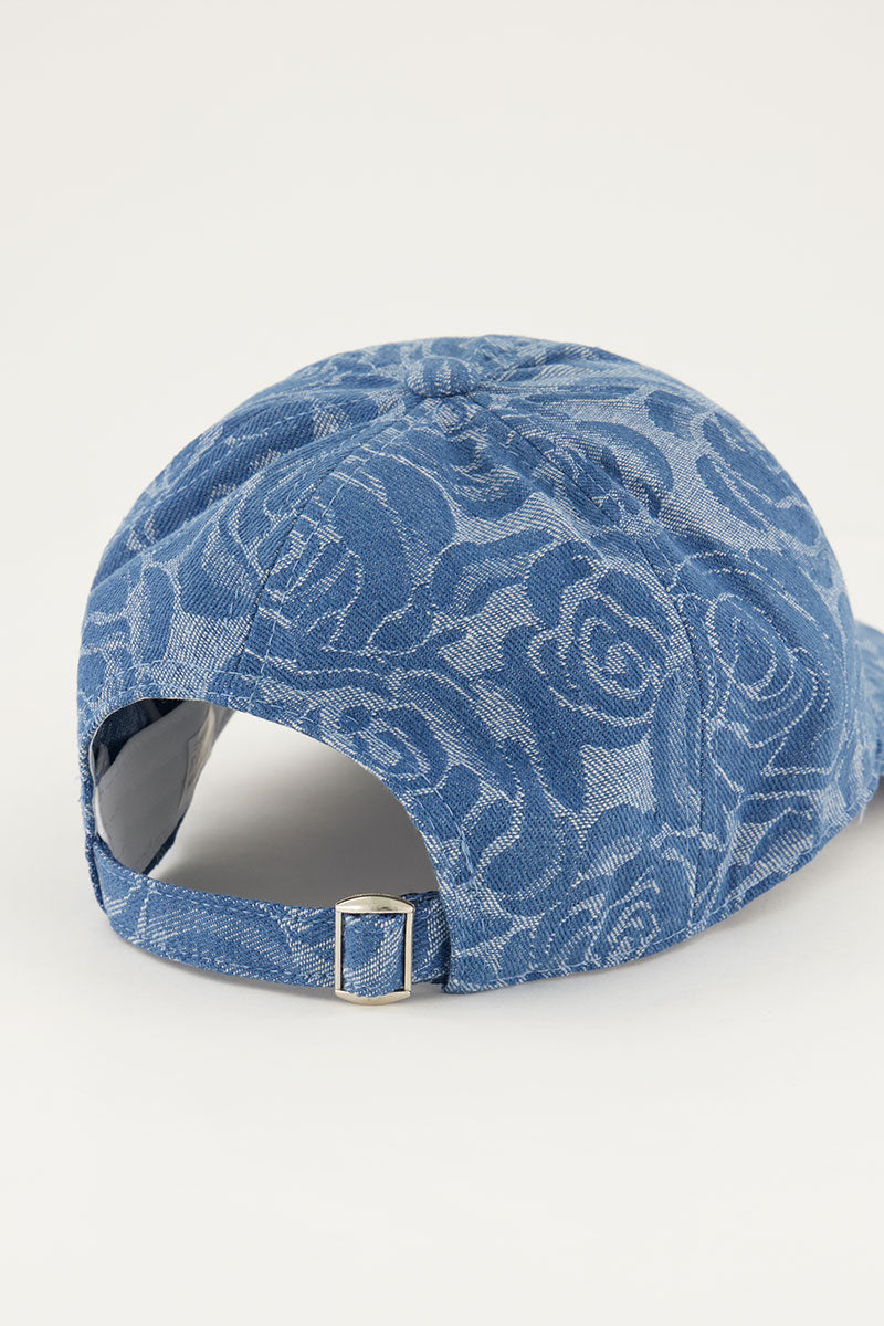 My jewellery Blauwe denim pet met rozen