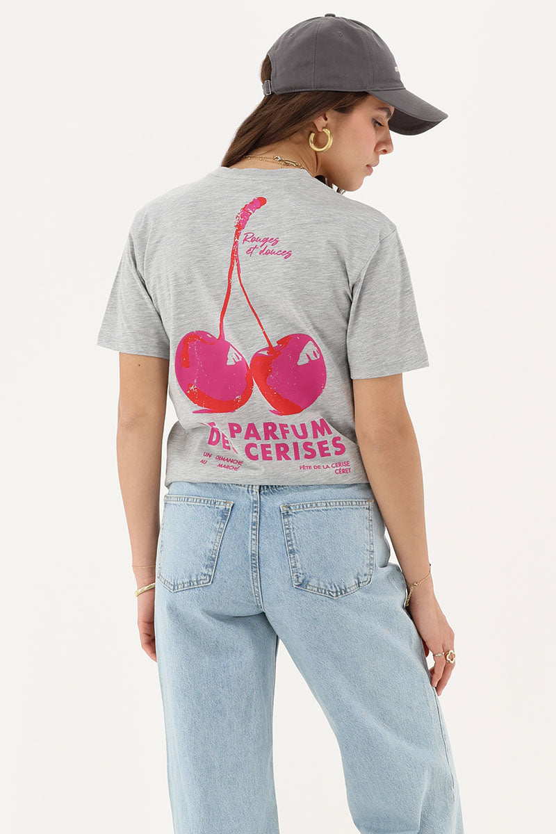 My jewellery Grijs T-shirt "Rouges et douces" Grijs