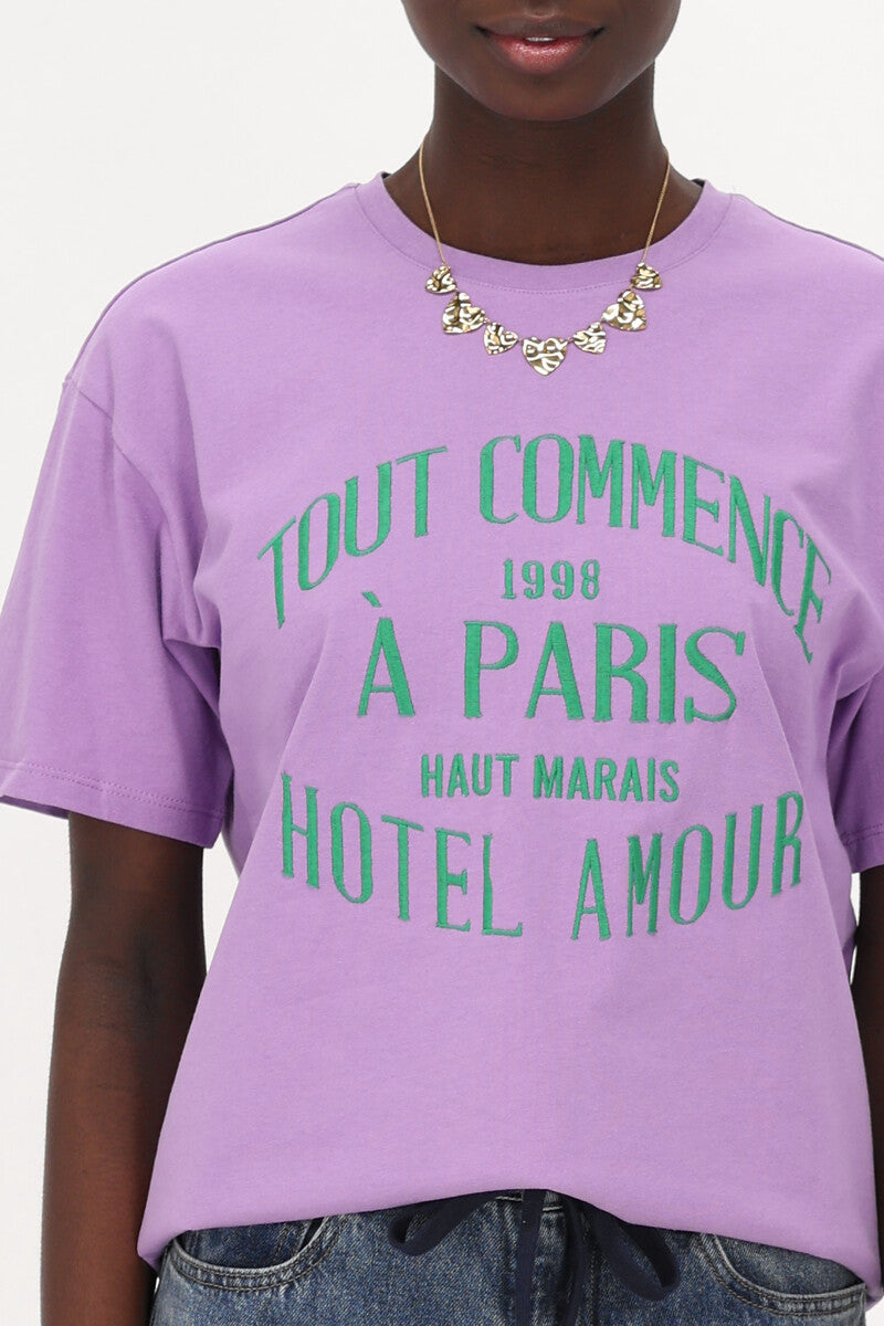 My jewellery Lila T-shirt "Hotel Amour" Lila