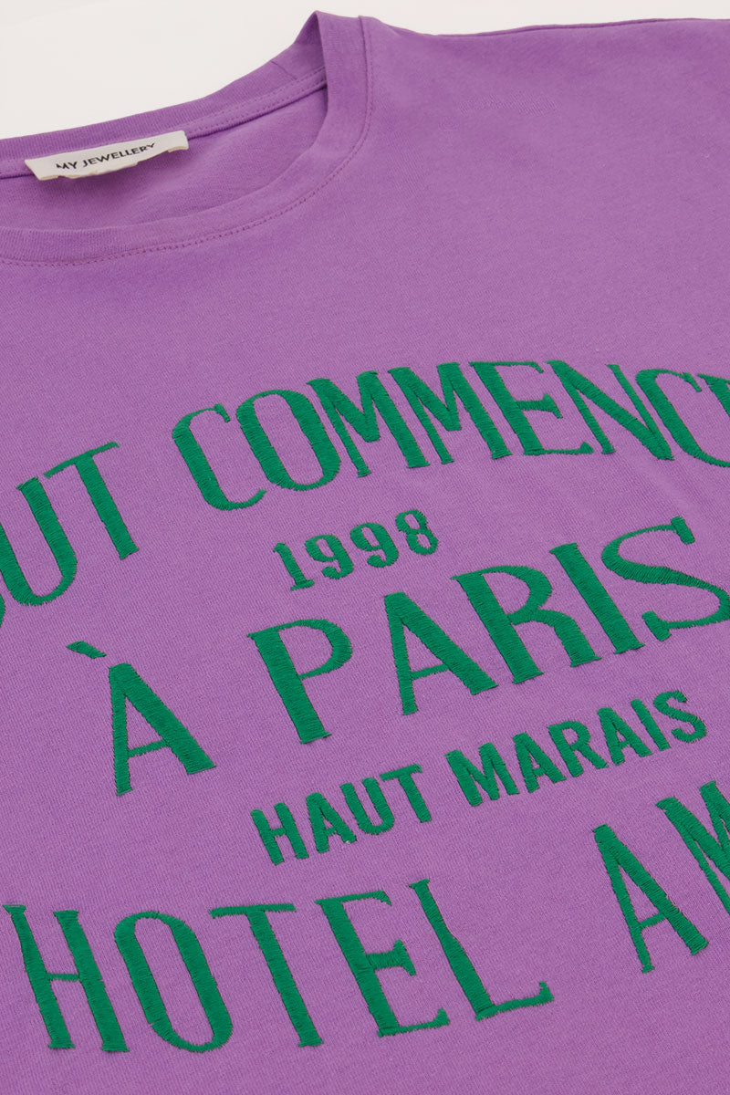 My jewellery Lila T-shirt "Hotel Amour" Lila