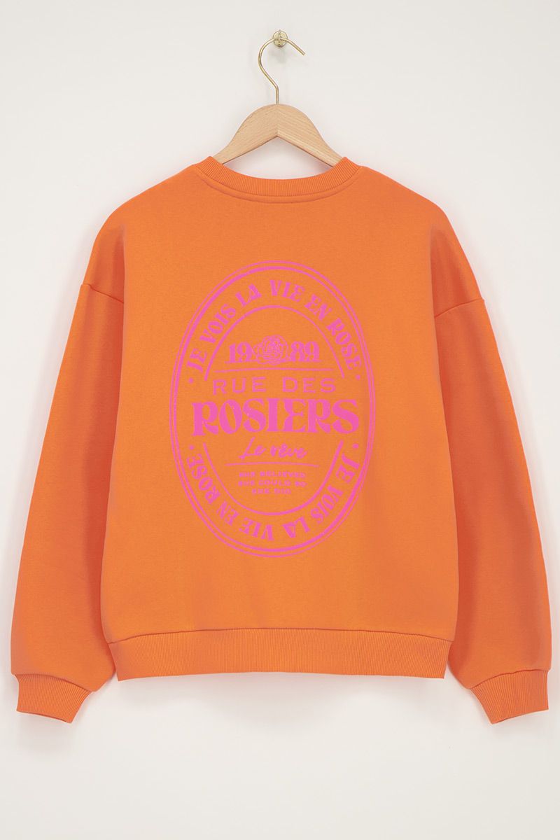 My jewellery sweater"Rue des Rosiers" oranje Orange