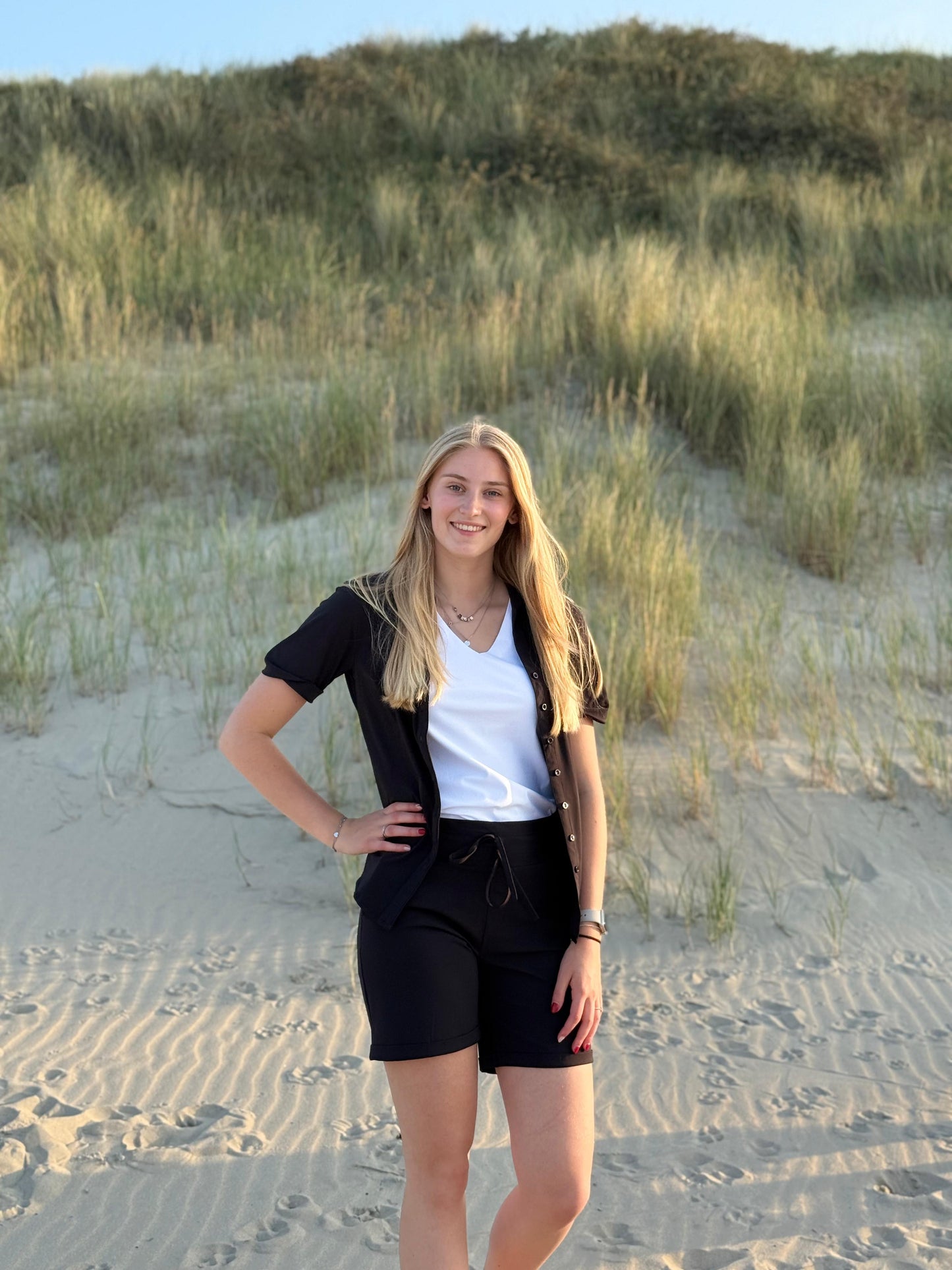 My lady blouse korte mouw Blauw